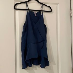 Alya Thin Strap flowy Blue Top